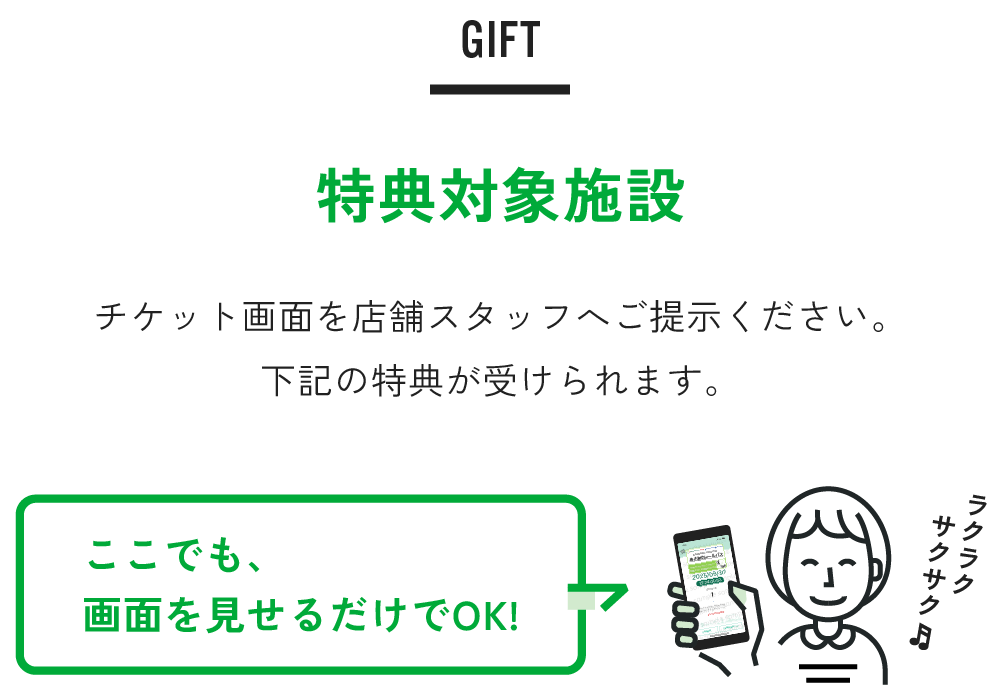 特典対象施設